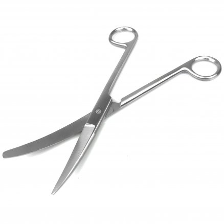 Ножиці з одним гострим кінцем по Standard, операційні, зігнуті. Довжина 20 см